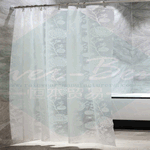 clear peva shower curtain with embossed